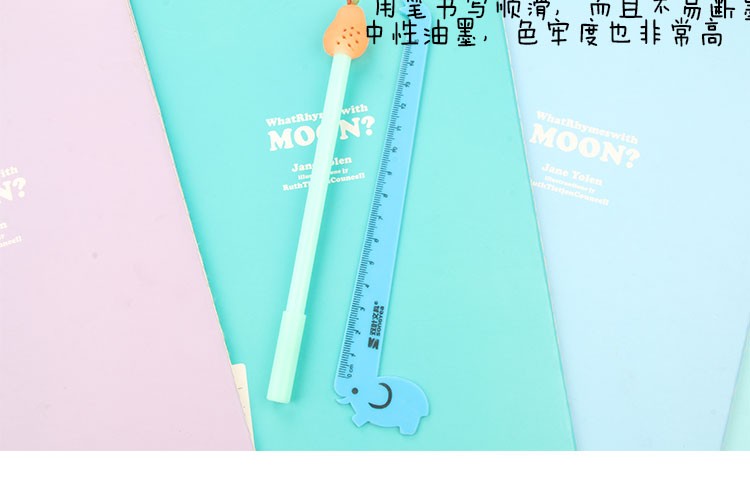 韩国文具可爱小清新水果派中性笔0.38mm黑色笔芯学生水笔签字笔详情14