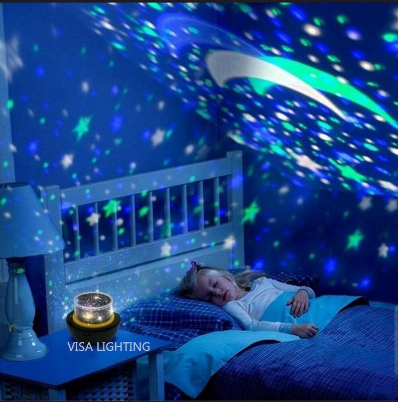 Colorful magic diamond projection light, dreamy universe starry sky light, smart rotating LED night light, creative USB light detail image 4