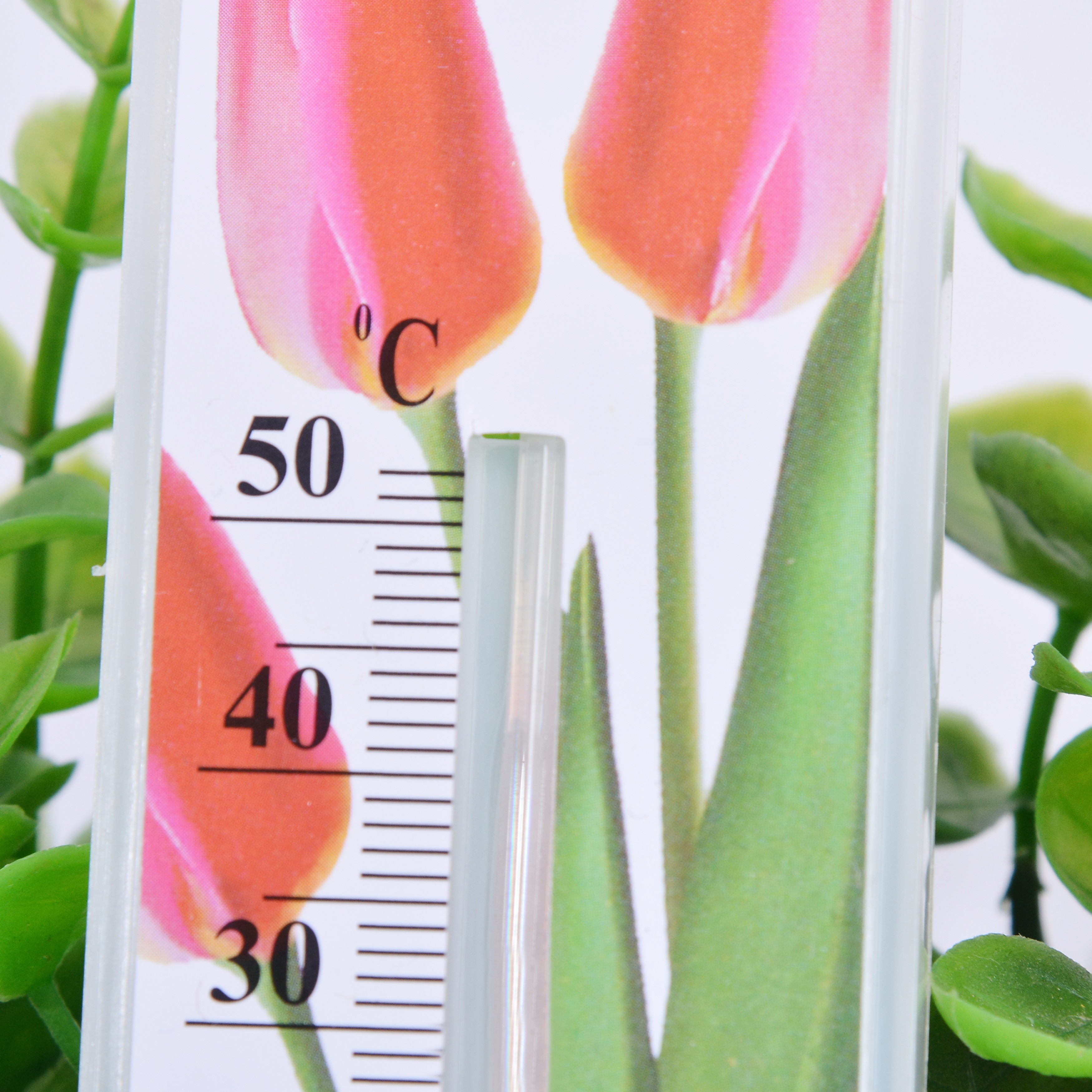 Plastic cartoon rose-patterned thermometer, indoor and outdoor thermometer, greenhouse thermometer detail image 5