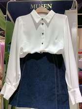 休闲装秋款长袖化纤材质韩版均码女款潮流款女士衬衫