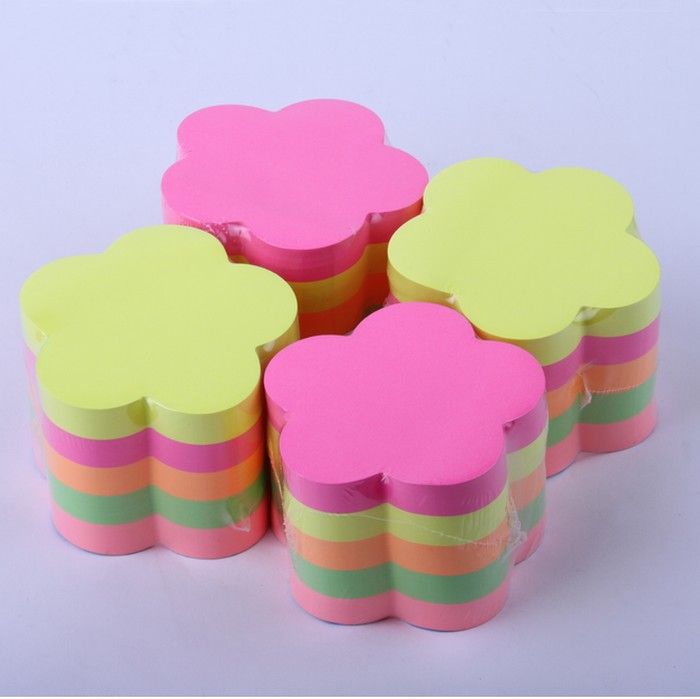 Factory direct fluorescent multilayer sandwich post-it notes for student stationery can be customized full figure