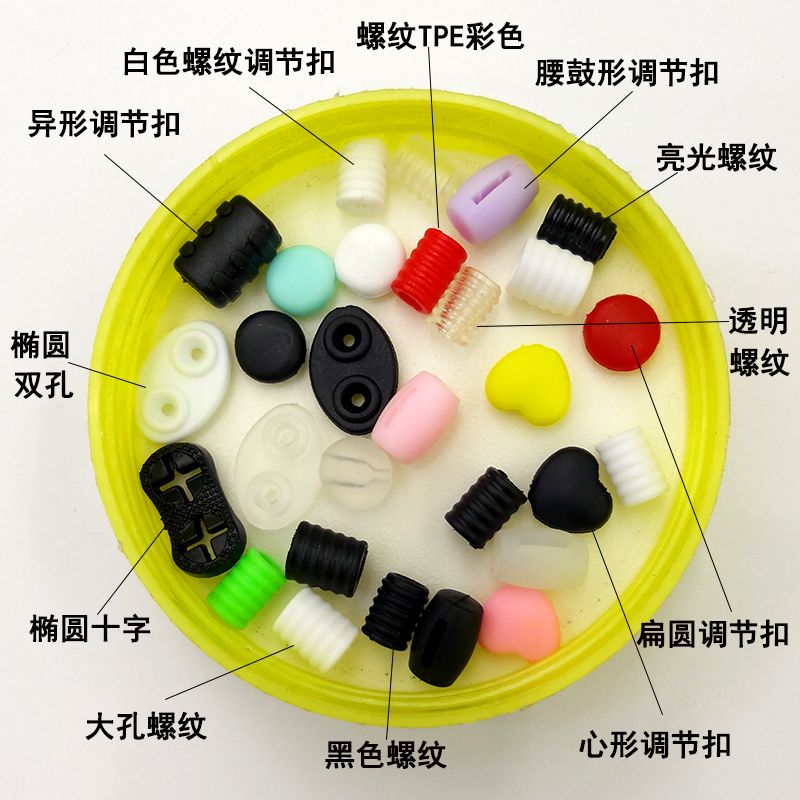Adjusting buckle dust respirator accessories cloth respirator adjusting screw thread adjusting buckle flat round adjusting buckle Specification drawing