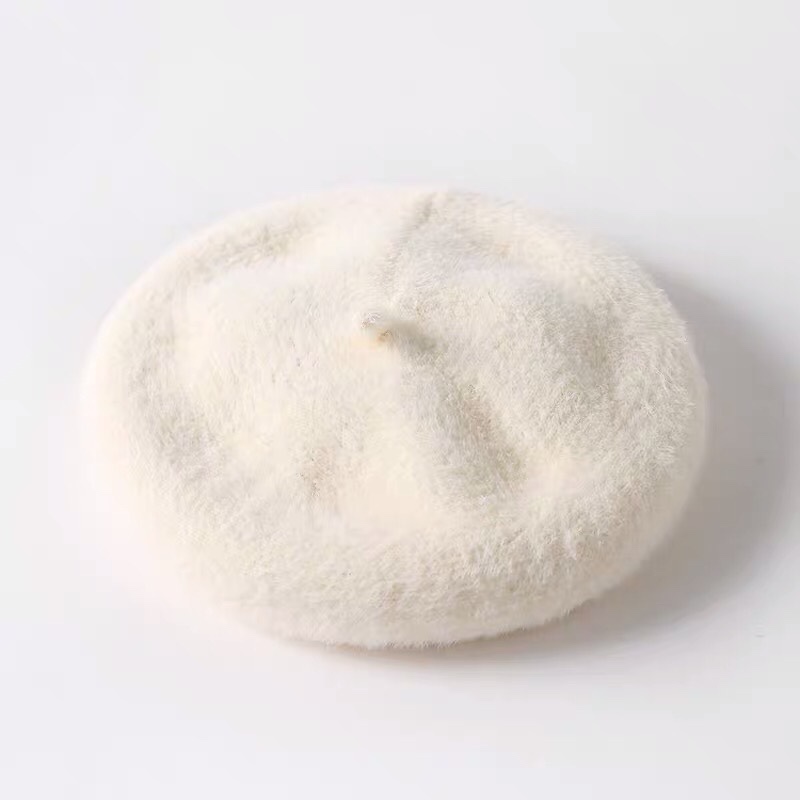 Beret woman autumn and winter Korean net red woollen cloth painter hat Japanese matching beret retro British hat 1 details Picture