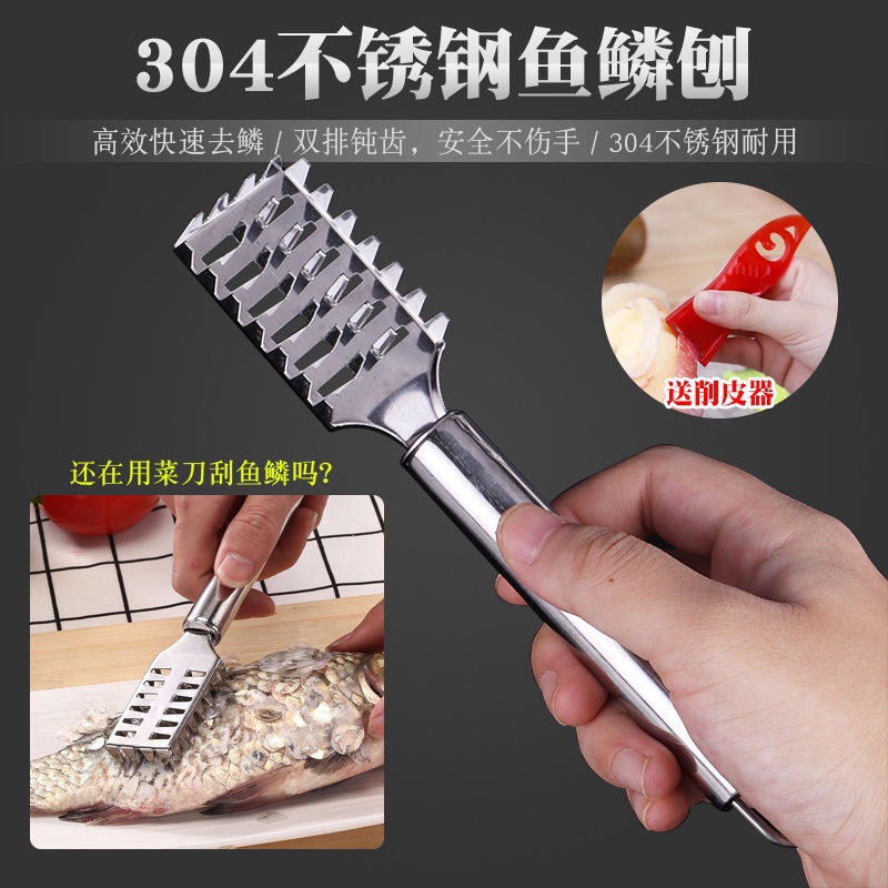 Home fish scaler Stainless steel scaler Scaler Scaler tool Manual scaler brush details Picture