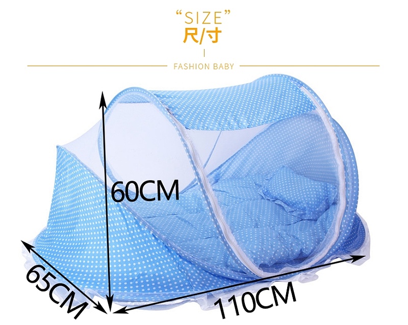 婴儿蚊帐宝宝蒙古包0-3岁通用免安装可折叠支架有底婴童蚊帐罩详情图9