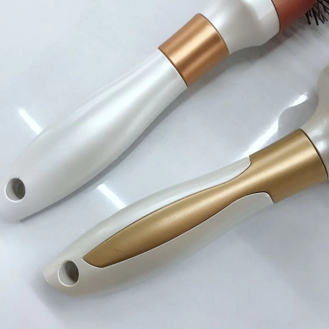 LONGFA mirror comb, aluminum-copper comb, styling comb, curly hair comb detail image 3