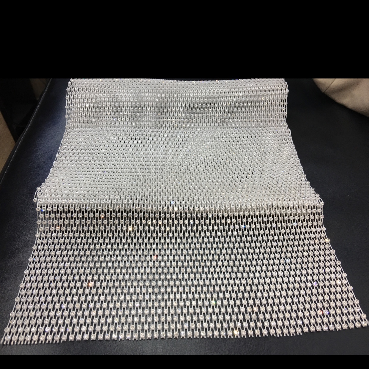 53+54 plastic line rhinestone, mesh rhinestone, row rhinestone, clothing accessories thumbnail