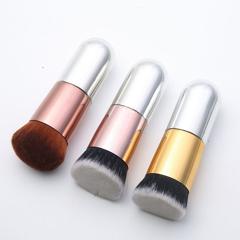 Factory direct sales of beauty tools: mini portable chubby makeup brush, comfortable soft-bristled foundation brush, setting powder brush Item Picture