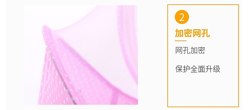 婴儿蚊帐宝宝蒙古包0-3岁通用免安装可折叠支架有底婴童蚊帐罩详情图4