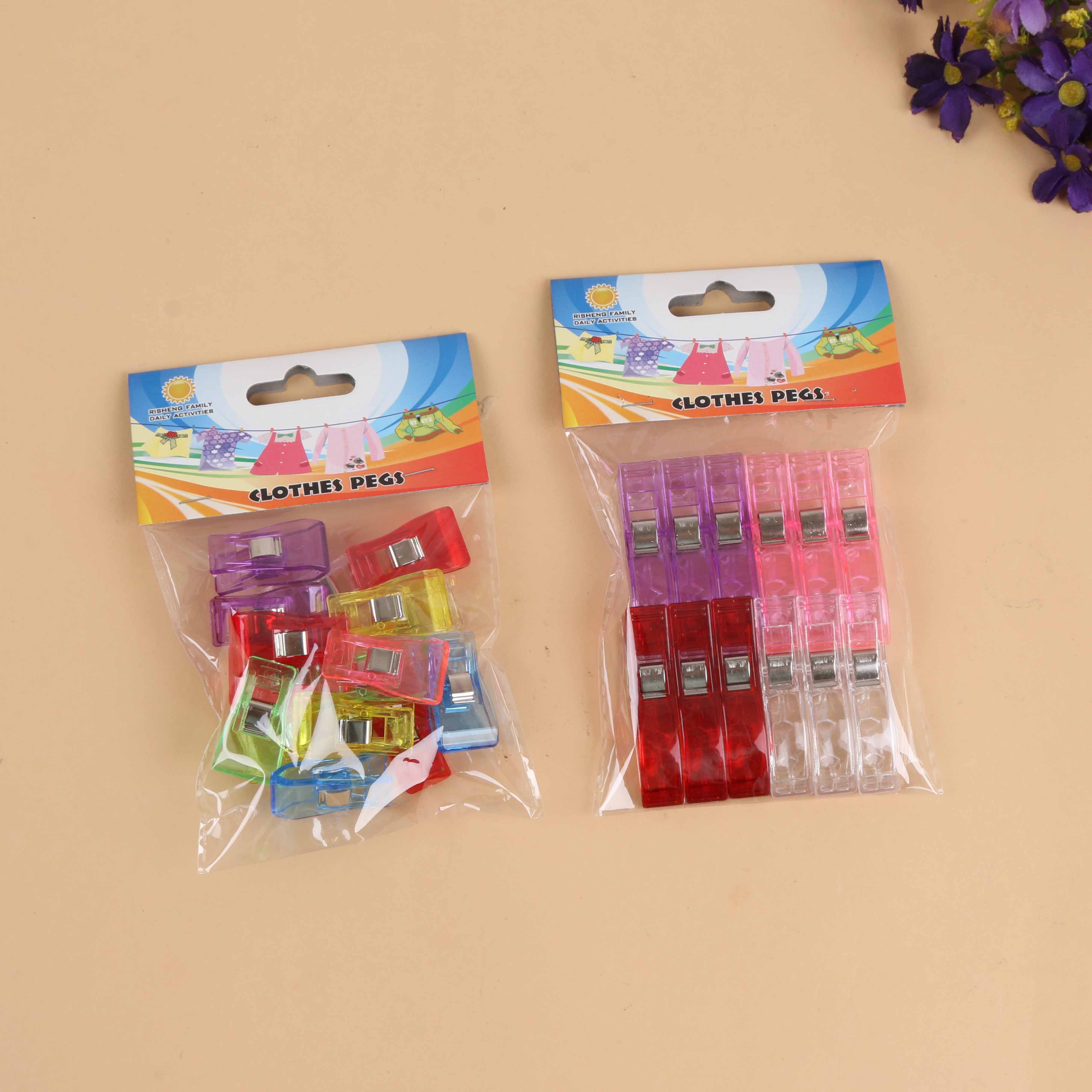 Transparent color clamps plastic paper files for sorting paper clamps sealing clamps thumbnail