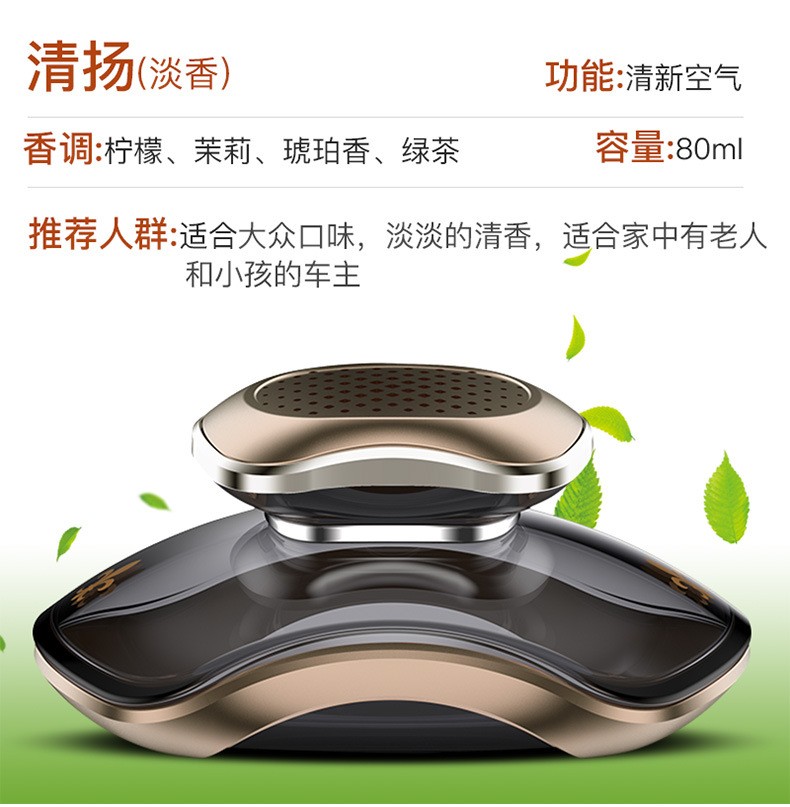 汽车香水车内香水瓶车载香薰摆件除异味车用高档创意香水座玻璃瓶详情5