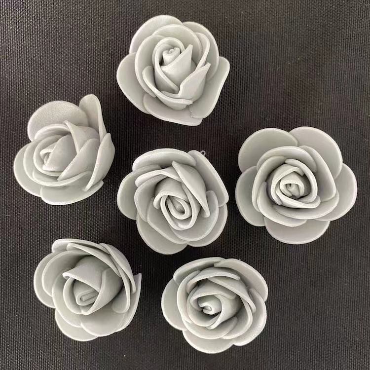 Artificial flower pe rose foam flower head flower 3.5cm hug bear pic 5