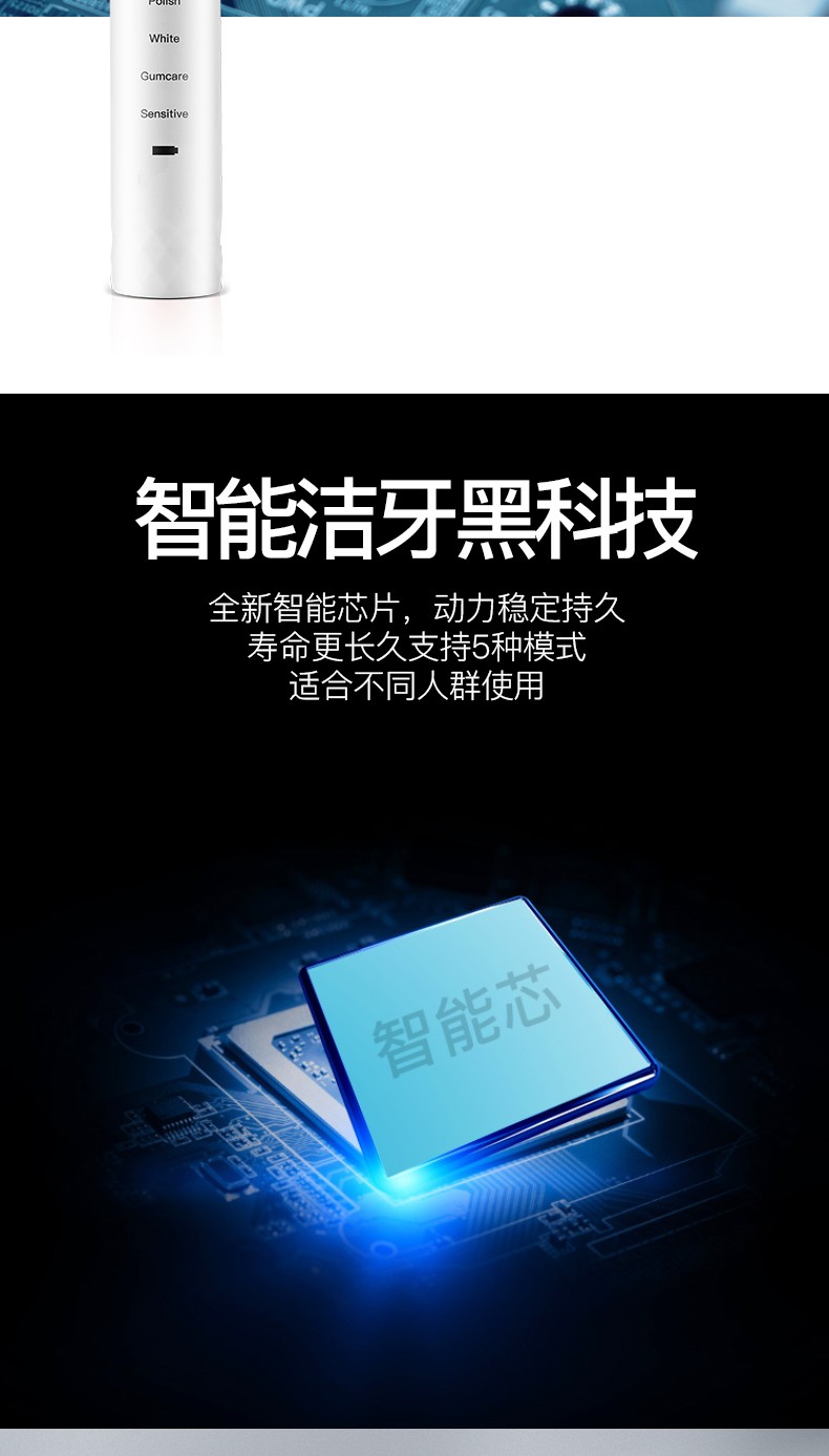 电动牙刷成人全自动声波充电式超细软毛情侣款套装学生党男女礼品款详情图17