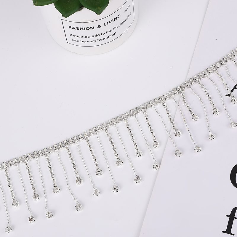 Korean welded pendant code chain everything diamond chain Fancy drill chain diy hairpin accessories wedding dress accessories