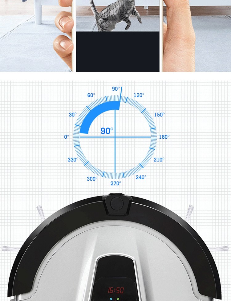 MDHL麦迪哈雷自动扫地机器人手机app,摄像头，遥控，天猫精灵，智能扫地机拖地机器人吸尘器详情图9