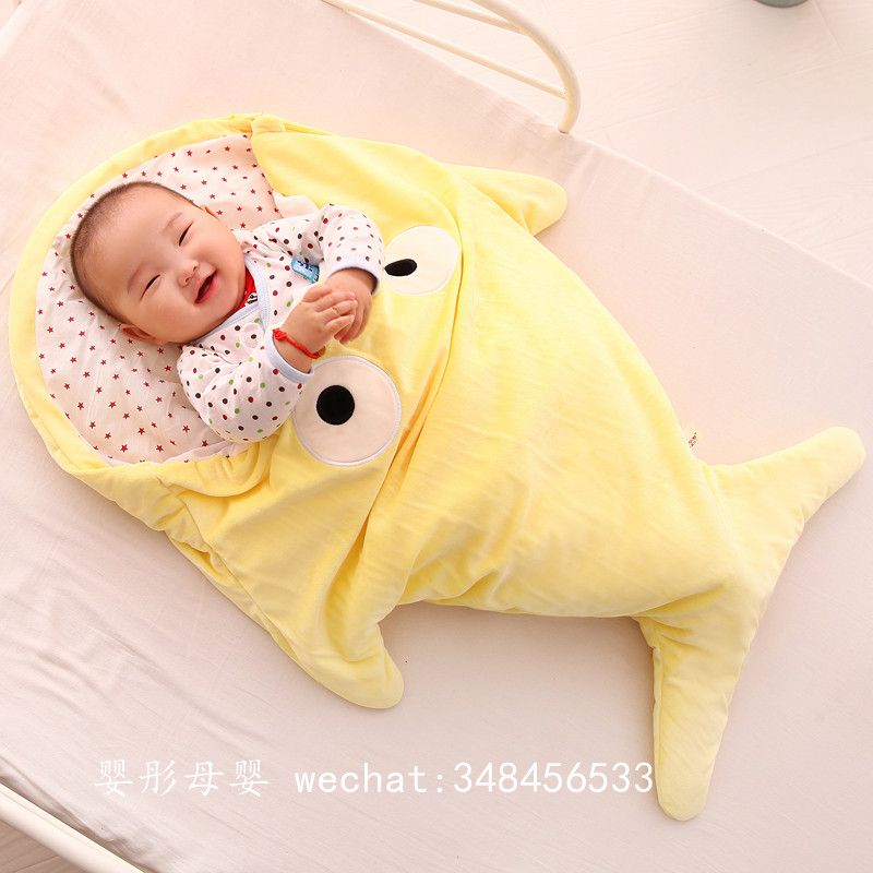 新款童睡袋 婴儿被子抱被防踢被儿童鲨鱼宝宝睡袋详情图2
