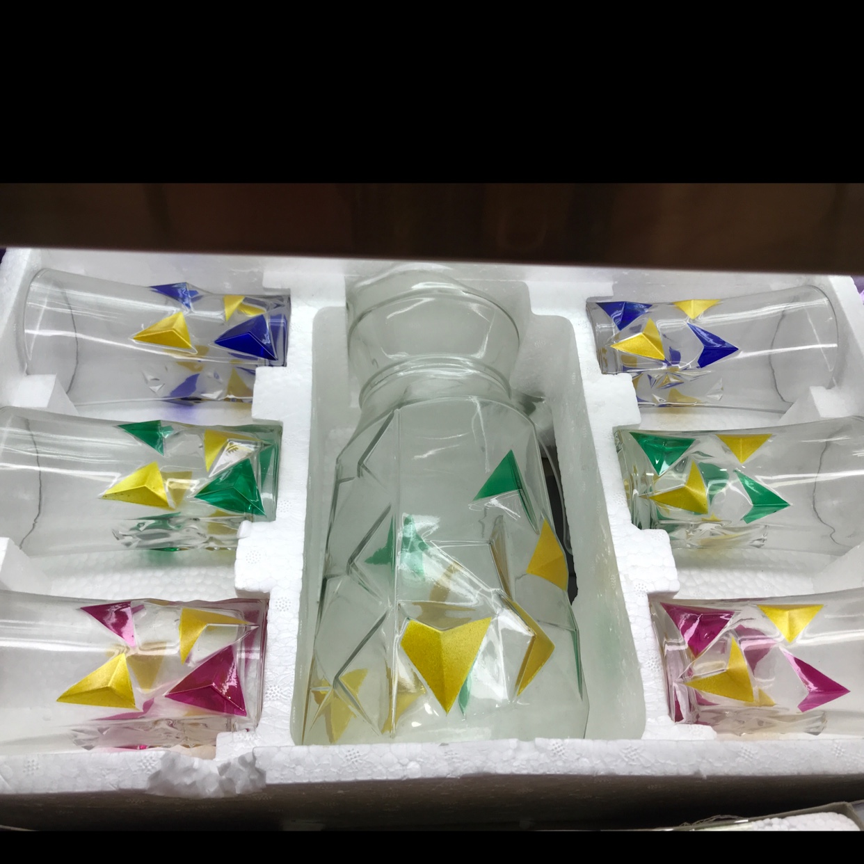HXJJ-J011，glassware set，glass water set，玻璃杯套装，玻璃水具产品图