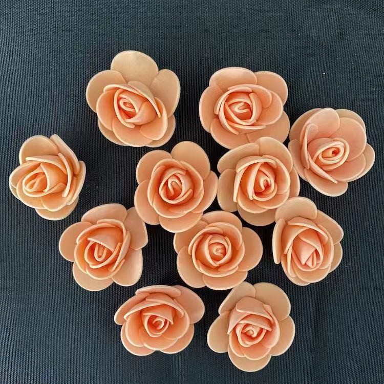 Artificial flower pe rose foam flower head flower 3.5cm hug bear pic 7