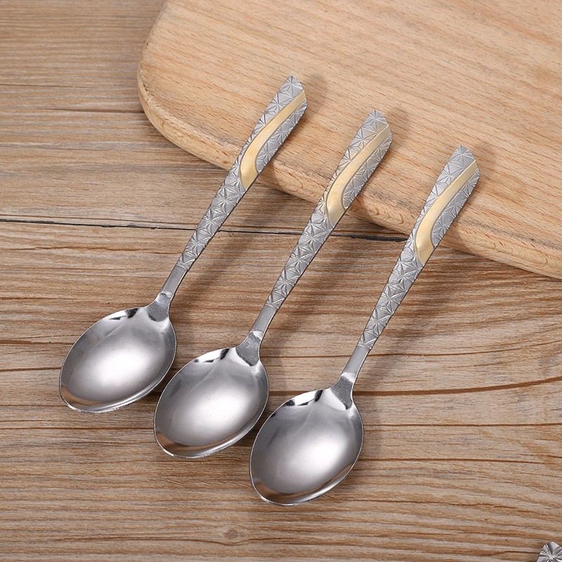 不锈钢刀叉勺 西餐餐具 不锈钢勺子 厂家直销时尚简约图案详情图5