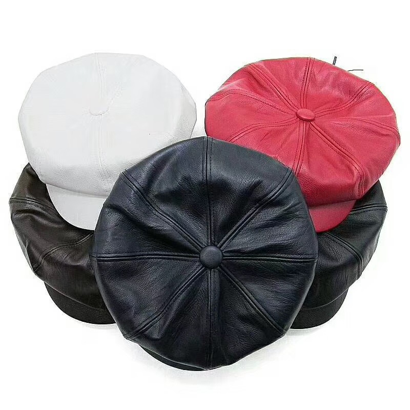 Lady's winter leather hat thumbnail