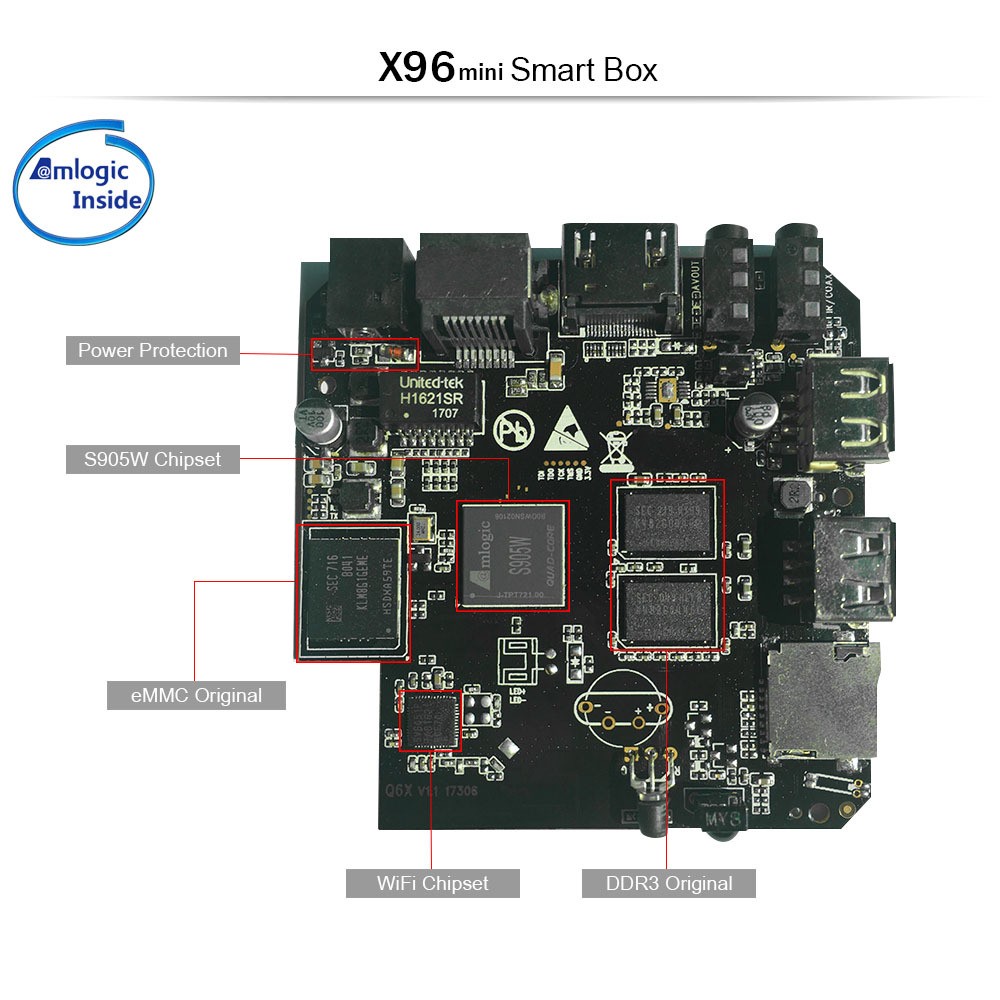 X96mini安卓7.1迷你S905W网络电视盒机顶盒4K播放器TV BOX 2+16GB详情图7