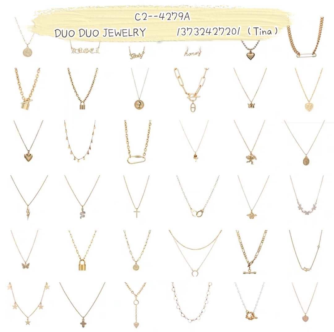 Collarbone chain pendant necklace undefined