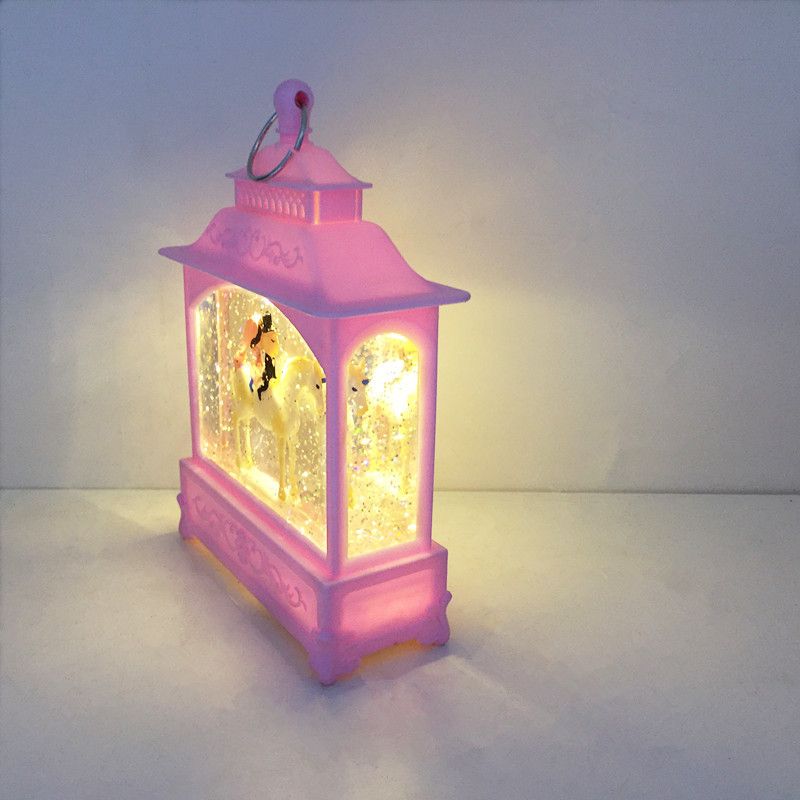 Atmosphere Home furnishings scene layout LED crystal water snowflake eight-tone flat wind lamp small night lamp Specification drawing
