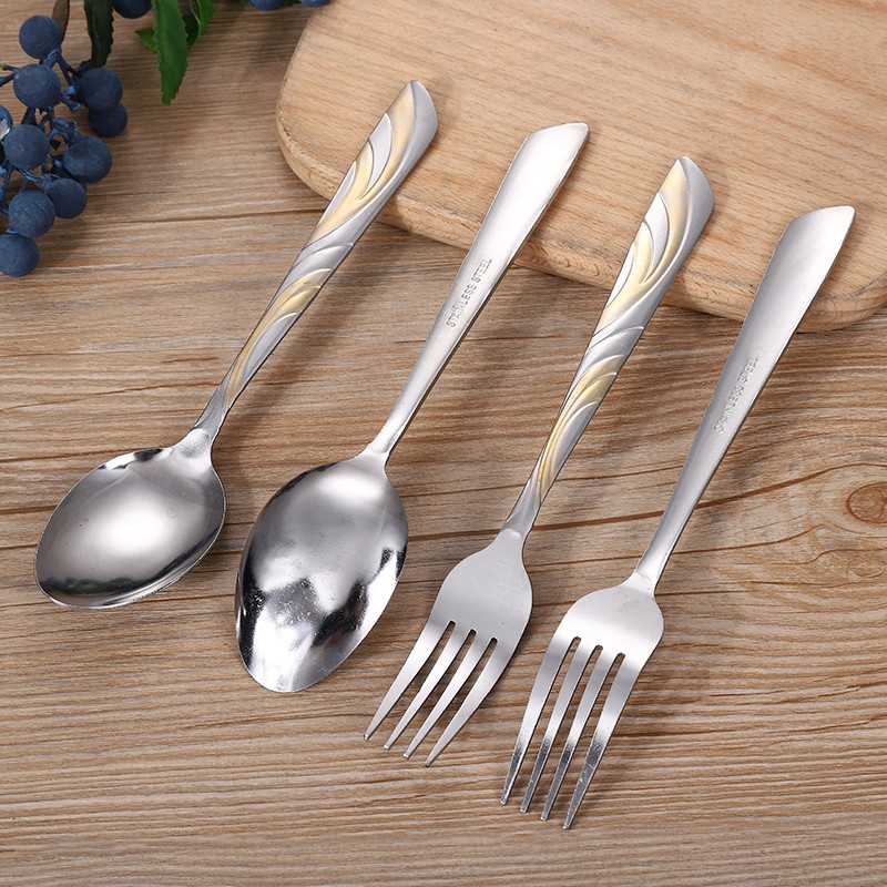厂家直销 不锈钢勺 餐具便携不锈钢勺子牛排刀叉子 西餐餐具详情图4