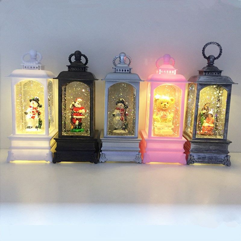Usb medium wind lamp crystal gift box Craft gift set music box snow lantern full figure