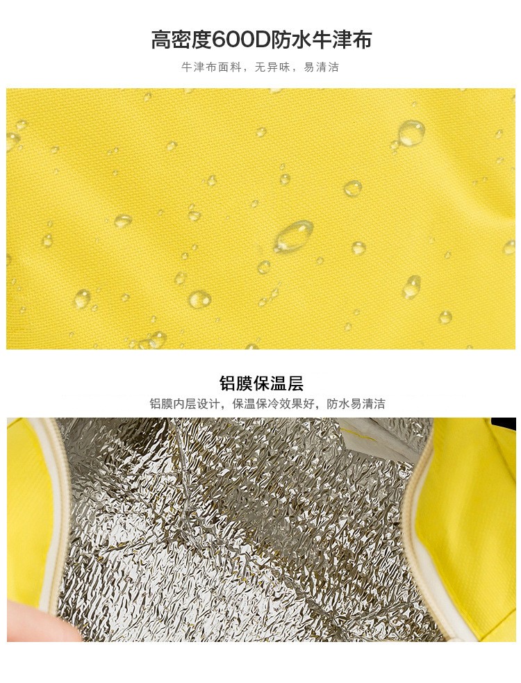 小鱼鱼乐拉链保温包 户外野餐保温便携手提冰包午餐包野餐包详情图5