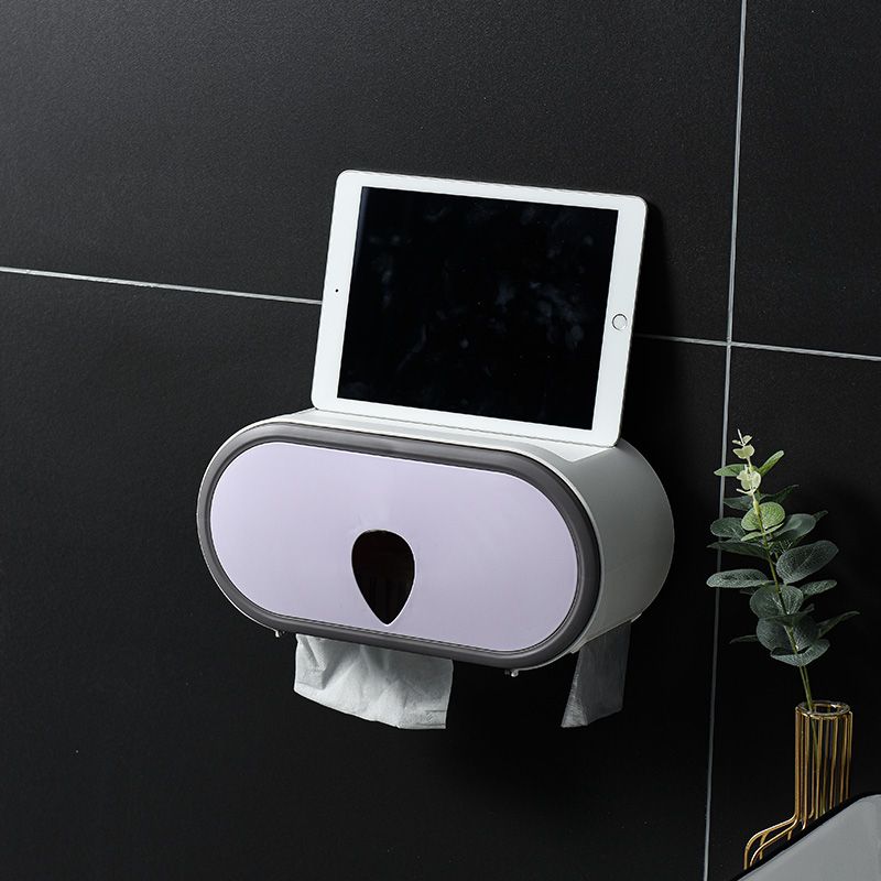 Multi-functional tissue box, bathroom paperless tissue box, toilet tissue box, bathroom extractable plastic tissue box 33Z39D6060 Item Picture
