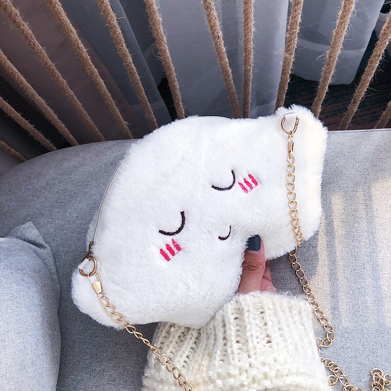 Kawaii sweet furry bag, women's single-shoulder bag 2020, cute bag, crossbody bag, student Korean version soft girl bag Application Scenario