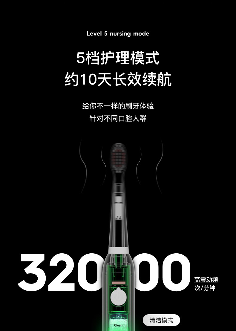 电动牙刷成人全自动声波充电式超细软毛情侣款套装学生党男女礼品款详情图1