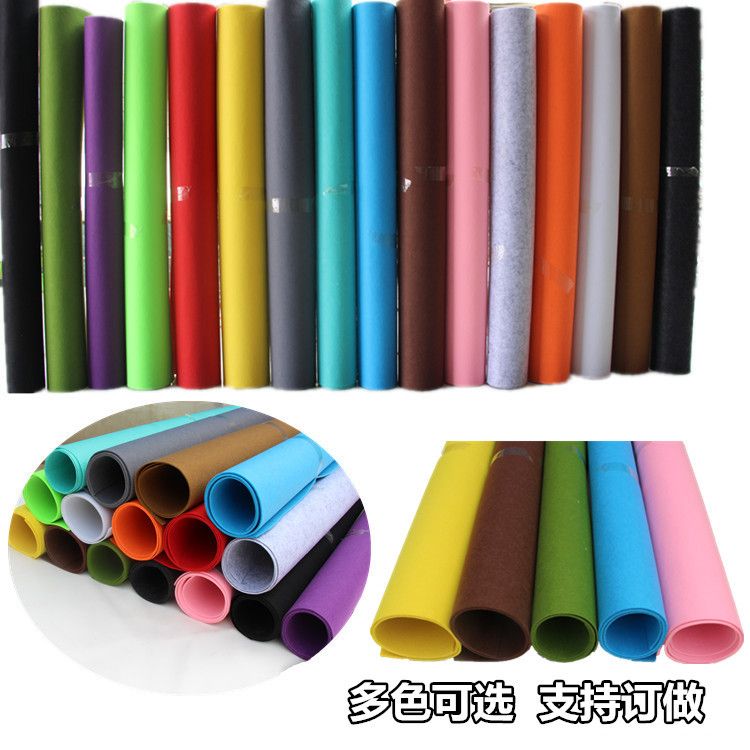 Colored felt with adhesive backing, diy felt fabric, handicrafts, ornaments, hanging items, polyester chemical fiber felt fabric, background felt Specification image