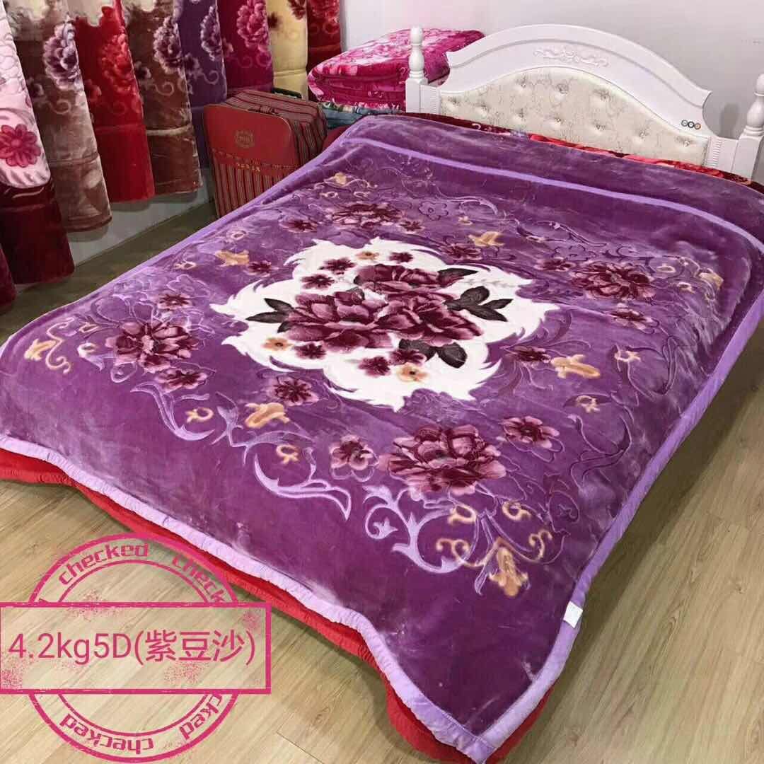 厂家批发外贸毛毯绒毯法兰绒珊瑚绒拉舍尔毛毯尺寸可定制花色53产品图