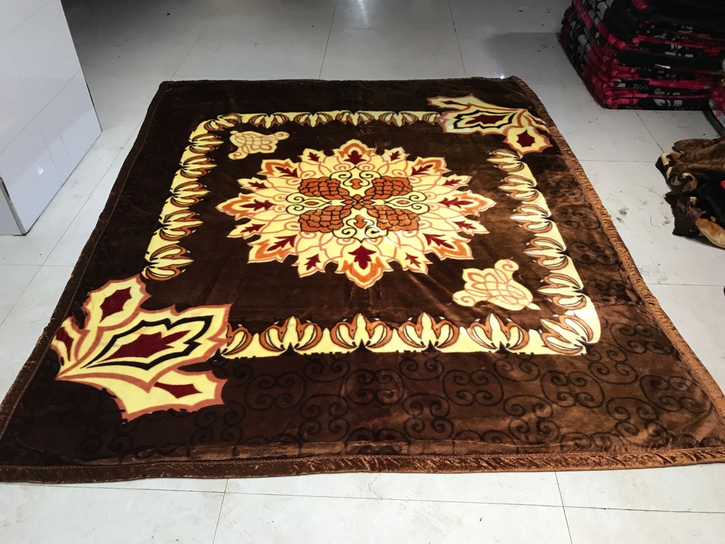 Wholesale Foreign Trade Blanket Flannel Coral Velvet Raschel Blanket Size Can Be Customized Color 75 details Picture