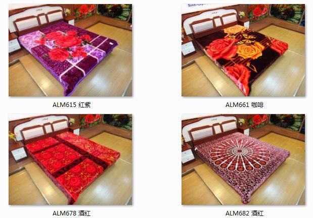 Wholesale Blanket Flannel Coral Velvet Raschel Blanket Size Can Be Customized Color 27 details Picture