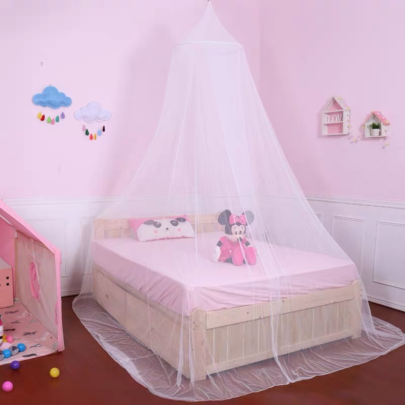 儿童蚊帐1.21.5米床公主风吊挂圆顶蚊帐宝宝婴儿床通用简约蚊帐罩
