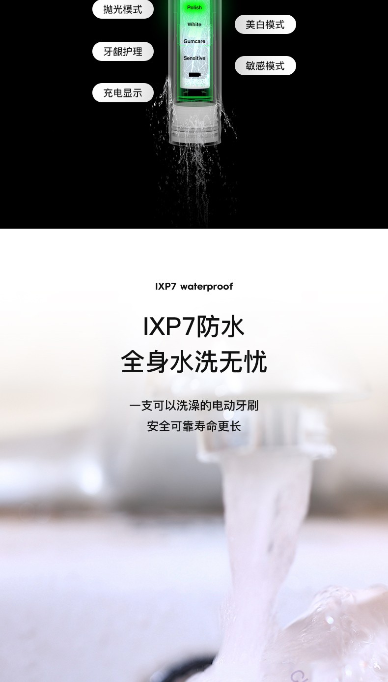 电动牙刷成人全自动声波充电式超细软毛情侣款套装学生党男女礼品款详情图3