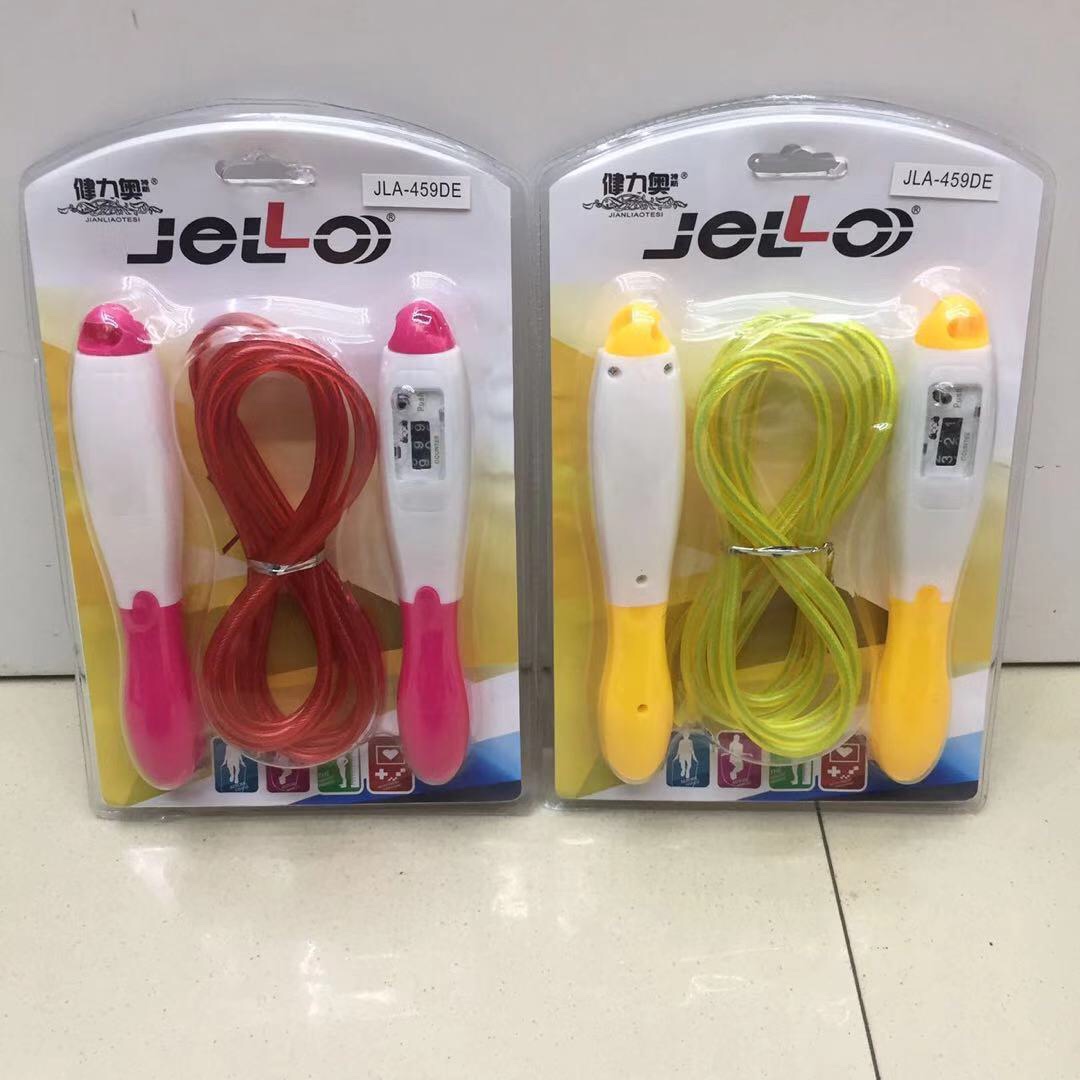 供应计数钢丝跳绳跳绳可调节儿童跳绳健身绳体育用品健身用品运动图