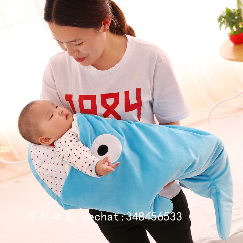 新款童睡袋 婴儿被子抱被防踢被儿童鲨鱼宝宝睡袋详情图4