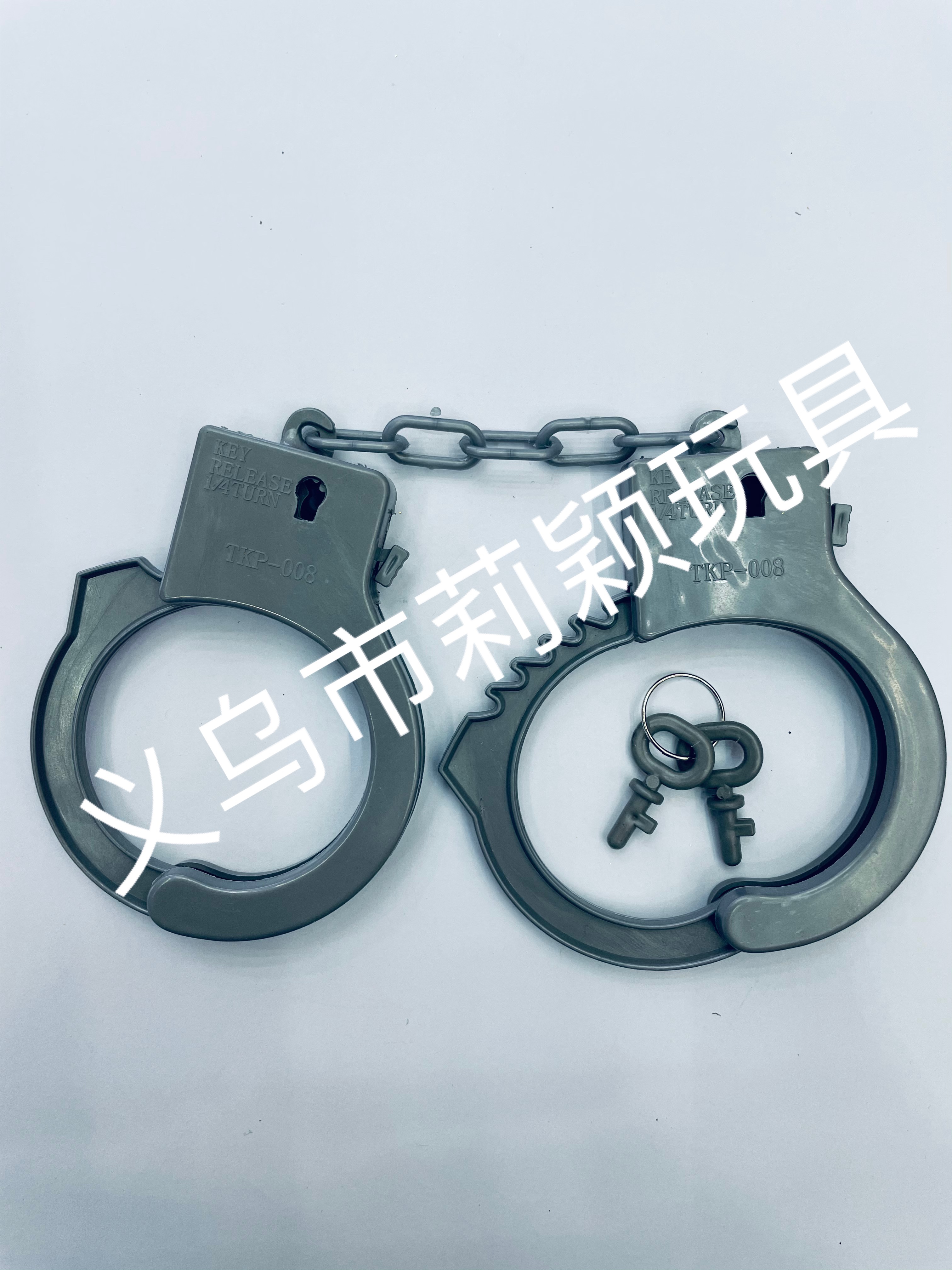 008塑料手铐 玩具手铐 服装配件 灰色手铐订做