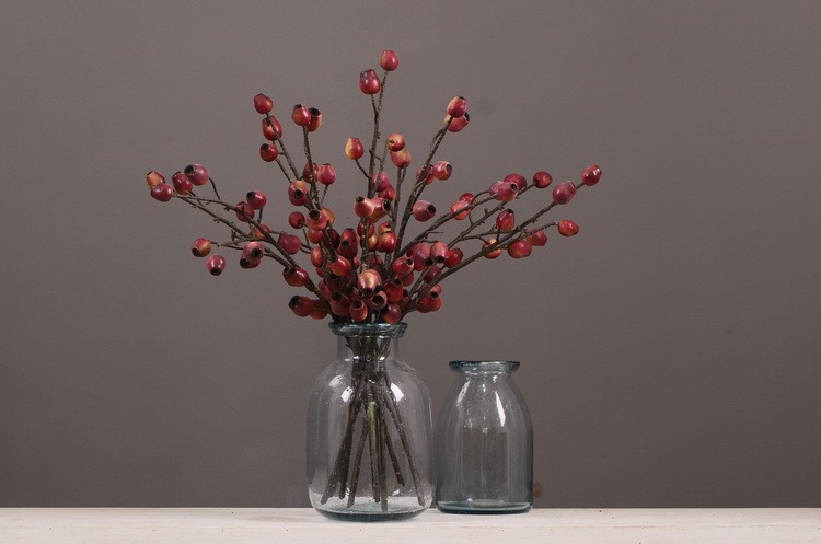 Lanjin Factory wholesales artificial eucalyptus fruit, artificial zombie fruit, artificial pipe fruit, artificial berry plants, creative artificial flowers for living room and dining table arrangements, and floral art ornaments pic 5