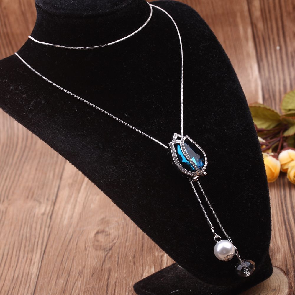 New sweater chain long accessories pendant necklace women's autumn winter high Korean version of versatile clothes Pendant thumbnail