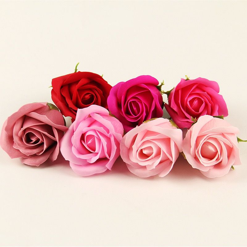 Valentine's Day rose soap flower head three layer with bottom support thicken high quality soap imitation flower flower flower shop bouquet of flowers single branch manufacturers direct wholesale thumbnail
