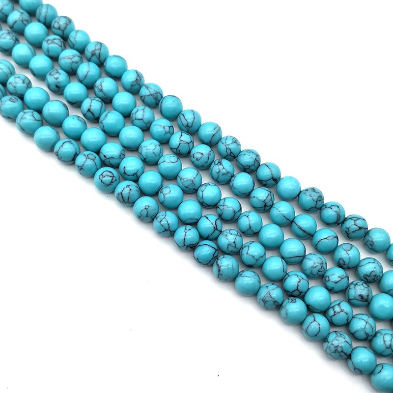 饰品配件 厂家直销 DIY手工佛珠配饰 仿天然绿松石散珠隔珠 散珠详情图7