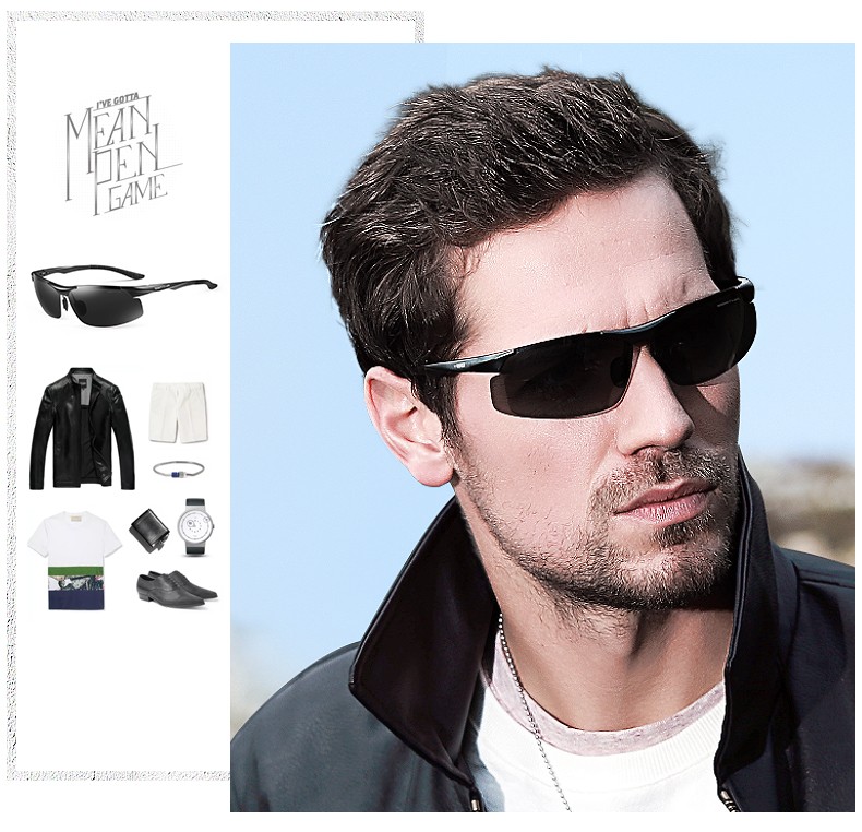 Sunglasses for men driving, anti-ultraviolet glasses, polarized and color-changing sunglasses for drivers driving and fishing eyes, trendy detail image 1