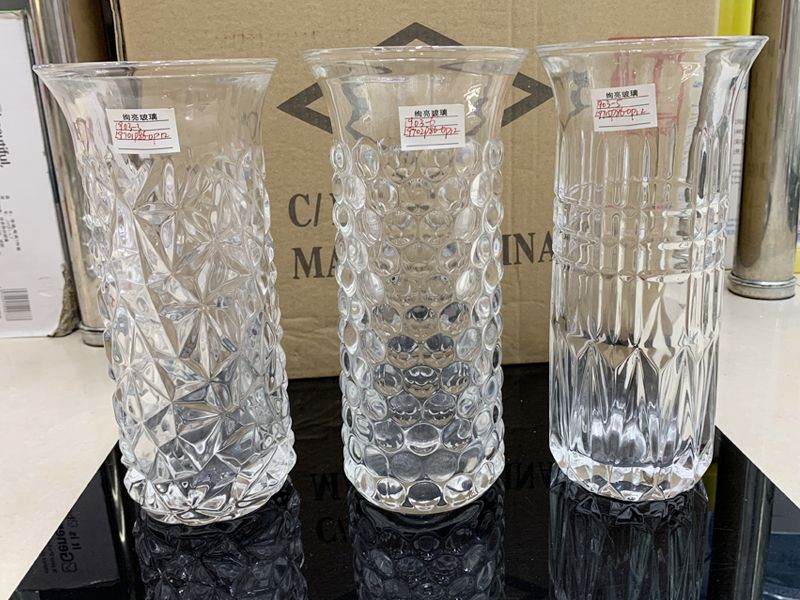 玻璃花瓶 喇叭口插花瓶细节图