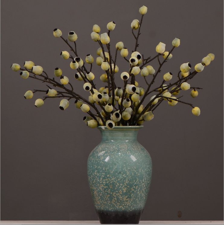 Lanjin Factory wholesales artificial eucalyptus fruit, artificial zombie fruit, artificial pipe fruit, artificial berry plants, creative artificial flowers for living room and dining table arrangements, and floral art ornaments