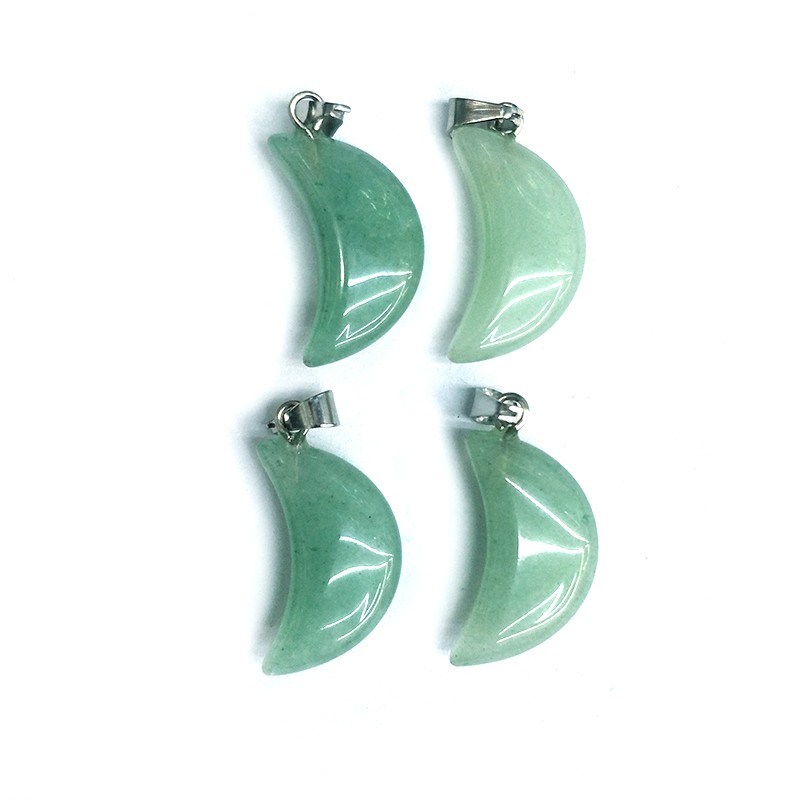 DIY cross-border natural stone moon-shaped pendant semi-finished product, crescent-shaped pendant, crescent necklace pendant accessory detail image 14